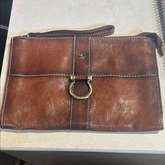 Preowned Pratesi Firenze Italian Leather Women's Clutch Wristlet Hand Bag - Picture 1 of 9